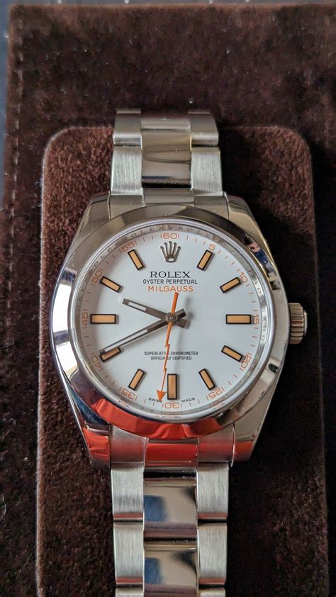 vendo rolex milgauss bianco|rolex milgauss.